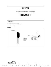 2SD1978 datasheet pdf Hitachi Semiconductor