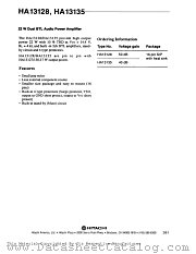 HA13128 HA13135 datasheet pdf Hitachi Semiconductor