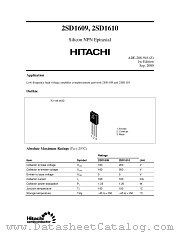 2SD1610 datasheet pdf Hitachi Semiconductor