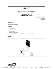 2SK1971 datasheet pdf Hitachi Semiconductor