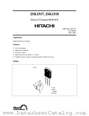 2SK1517 datasheet pdf Hitachi Semiconductor