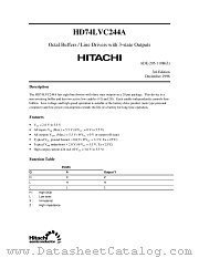 HD74LVC244A datasheet pdf Hitachi Semiconductor