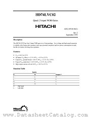 HD74LVC02 datasheet pdf Hitachi Semiconductor