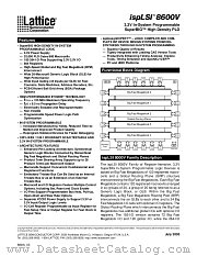 ISPLSI8600V datasheet pdf Lattice Semiconductor