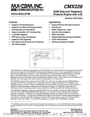 CMX228 datasheet pdf MXCOM