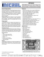 MPD8020 datasheet pdf Micrel Semiconductor