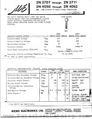 2N3707 datasheet pdf Micro Electronics