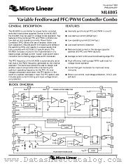 ML4805 datasheet pdf Micro Linear