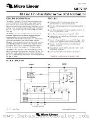 ML6518 datasheet pdf Micro Linear