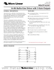 ML65F16244 datasheet pdf Micro Linear