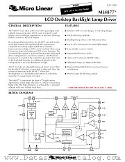 ML4877 datasheet pdf Micro Linear