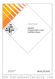 HAL805 datasheet pdf Micronas