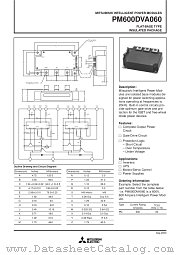 PM600DVA060 datasheet pdf Mitsubishi Electric Corporation