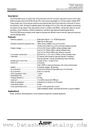 M30620MCM-XXXFP datasheet pdf Mitsubishi Electric Corporation