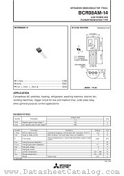 BCR08AM-14 datasheet pdf Mitsubishi Electric Corporation