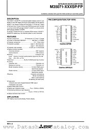 M35071-XXXSP datasheet pdf Mitsubishi Electric Corporation