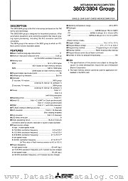 M38049MF-XXXSP datasheet pdf Mitsubishi Electric Corporation