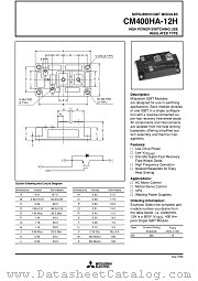 CM400HA-12H datasheet pdf Mitsubishi Electric Corporation