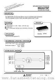 M62447SP datasheet pdf Mitsubishi Electric Corporation