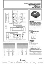 PM800HSA060 datasheet pdf Mitsubishi Electric Corporation