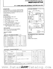 MGFC42V3742 datasheet pdf Mitsubishi Electric Corporation