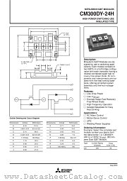 CM300DY-24H datasheet pdf Mitsubishi Electric Corporation