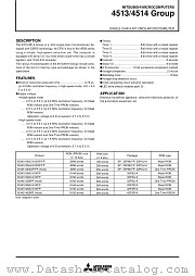 M34514E8FP datasheet pdf Mitsubishi Electric Corporation