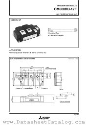 CM600HU-12F datasheet pdf Mitsubishi Electric Corporation