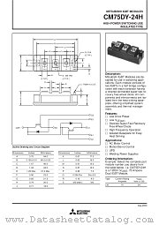 CM75DY-24H datasheet pdf Mitsubishi Electric Corporation