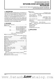 M37225ECSP datasheet pdf Mitsubishi Electric Corporation