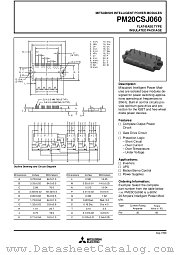 PM20CSJ060 datasheet pdf Mitsubishi Electric Corporation