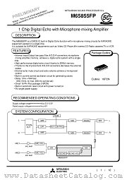 M65855FP datasheet pdf Mitsubishi Electric Corporation