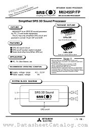 M62455FP datasheet pdf Mitsubishi Electric Corporation