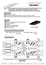 M62490FP datasheet pdf Mitsubishi Electric Corporation