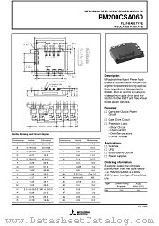 PM200CSA060 datasheet pdf Mitsubishi Electric Corporation