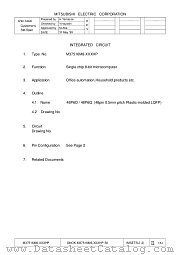 M37516M6-XXXHP datasheet pdf Mitsubishi Electric Corporation