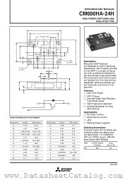 CM600HA-24H datasheet pdf Mitsubishi Electric Corporation