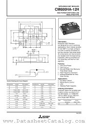 CM600HA-12H datasheet pdf Mitsubishi Electric Corporation