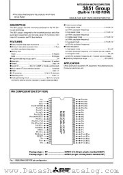 M38513M4-XXXSP datasheet pdf Mitsubishi Electric Corporation