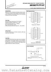 M63807P/FP/KP datasheet pdf Mitsubishi Electric Corporation