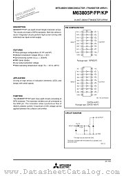 M63805P/FP/KP datasheet pdf Mitsubishi Electric Corporation