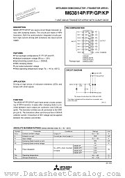 M63814P/FP/GP/KP datasheet pdf Mitsubishi Electric Corporation