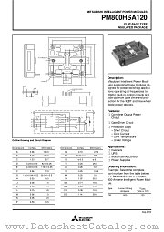 PM800HSA120 datasheet pdf Mitsubishi Electric Corporation