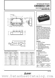 CM400DU-12H datasheet pdf Mitsubishi Electric Corporation