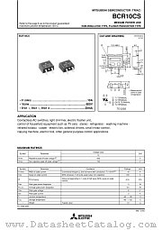 BCR10CS datasheet pdf Mitsubishi Electric Corporation