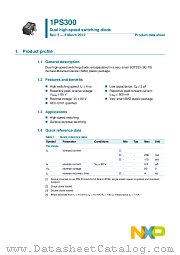 1PS300 datasheet pdf NXP Semiconductors