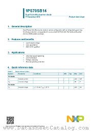 1PS70SB14 datasheet pdf NXP Semiconductors