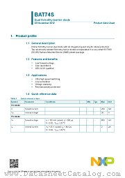 BAT74S datasheet pdf NXP Semiconductors