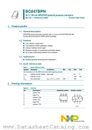 BC847BPN datasheet pdf NXP Semiconductors