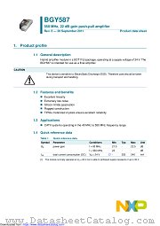 BGY587 datasheet pdf NXP Semiconductors